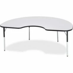 Jonti-Craft Berries® Kidney Activity Table, 48"W x 72"L x 24-31"H, Classic Gray