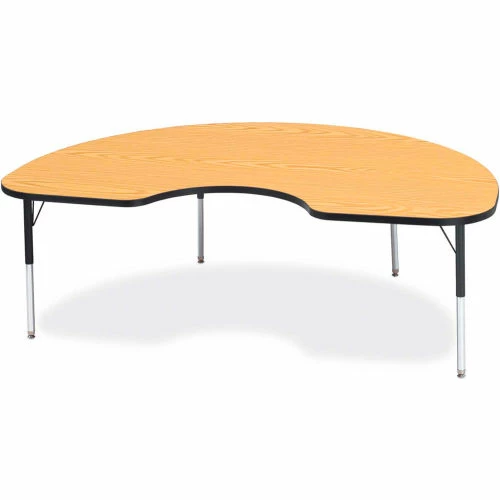 Jonti-Craft Berries® Kidney Activity Table, 48"W x 72"L x 15" To 24"H, Classic Oak 1 Jonti-Craft Berries® Kidney Activity Table, 48"W x 72"L x 15" To 24"H, Classic Oak