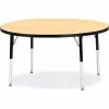 Jonti-Craft Berries® Round Activity Table, 48"W x 48"L x 24-31"H, Classic Maple