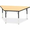 Jonti-Craft Berries® Trapezoid Activity Tables, 60"W x 30"L x 15" To 24"H, Classic Maple