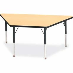 Jonti-Craft Berries® Trapezoid Activity Tables, 60"W x 30"L x 15" To 24"H, Classic Maple