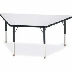 Jonti-Craft Berries® Trapezoid Activity Tables, 60"W x 30"L x 15" To 24"H, Classic Gray