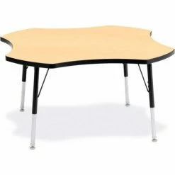Jonti-Craft Berries® Four Leaf Activity Table, 48"W x 48"L x 24-31"H, Classic Maple