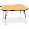 Jonti-Craft Berries® Four Leaf Activity Table, 48"W x 48"L x 24-31"H, Classic Oak