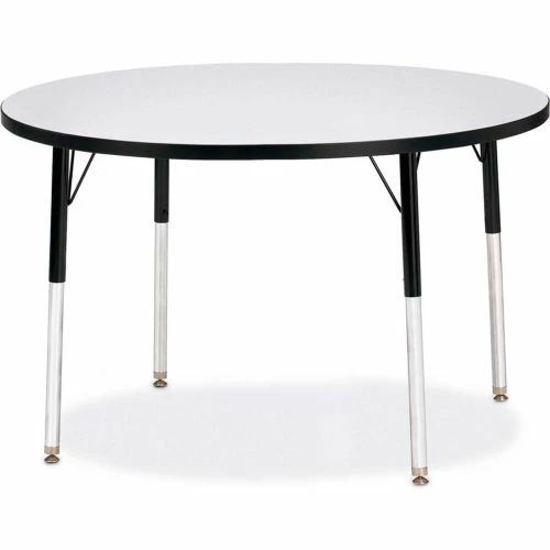 Jonti-Craft Berries® Round Activity Table, 42"W x 42"L x 24-31"H, Classic Gray 1 Jonti-Craft Berries® Round Activity Table, 42"W x 42"L x 24-31"H, Classic Gray