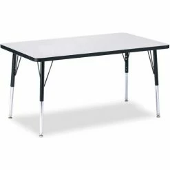 Jonti-Craft Berries® Rectangle Activity Table, 30"W x 48"L x 24-31"H, Classic Gray