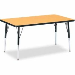 Jonti-Craft Berries® Rectangle Activity Table, 30"W x 48"L x 24-31"H, Classic Oak -Tables Shop JNC 6473JCA210