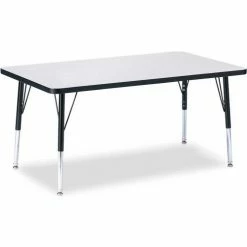 Jonti-Craft Berries® Rectangle Activity Table, 30"W x 48"L x 15" To 24"H, Classic Gray