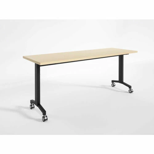 RightAngle Products RightAngle Flip Training Table w/ Casters 30" x 72", Hardrock Maple w/Black Base - R-Style Series 8 RightAngle Products RightAngle Flip Training Table w/ Casters 30" x 72", Hardrock Maple w/Black Base - R-Style Series - Image 8