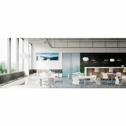 KFI Seating KFI 36" Round Bistro Table & 4 Barstool Set, White Table With Black Stools 5 KFI Seating KFI 36" Round Bistro Table & 4 Barstool Set, White Table With Black Stools - Image 5