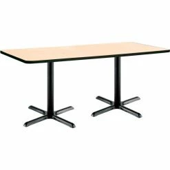 KFI Seating KFI Restaurant Table, 72"L x 30"W, Natural Table/Black Base