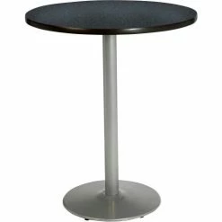 KFI Seating KFI 30" Round Bar Height Restaurant Table, Graphite Table/Silver Base