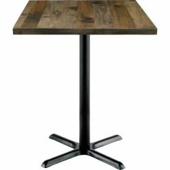 KFI Seating KFI 30" Square Bistro Table With Vintage Wood, Barnwood 11 KFI Seating KFI 30" Square Bistro Table With Vintage Wood, Barnwood -Tables Shop KFI T30SQ B2015 38 LFT BN