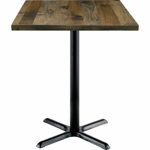 KFI Seating KFI 30" Square Bistro Table With Vintage Wood, Barnwood 6 KFI Seating KFI 30" Square Bistro Table With Vintage Wood, Barnwood - Image 6