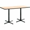 KFI Seating KFI Bar Height Restaurant Table, 72"L x 36"W, Natural Table/Black Base