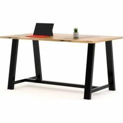 KFI Seating KFI Urban Loft Wood Table With Steel Frame, 72"Lx36"W, Natural -Tables Shop KFI T3672 BMT3672 36 LFTNA