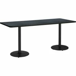 KFI Seating KFI Counter Height Restaurant Table, 96"Lx36"W, Graphite Table/Black Base