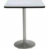 KFI Seating KFI 36" Square Bar Height Restaurant Table, Gray Table/Silver Base