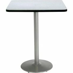 KFI Seating KFI 36" Square Bar Height Restaurant Table, Gray Table/Silver Base