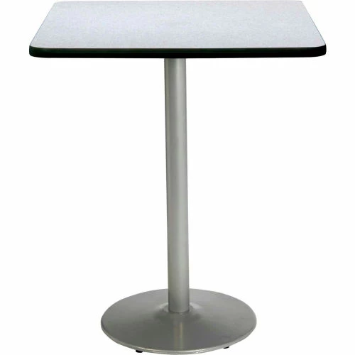 KFI Seating KFI 36" Square Bar Height Restaurant Table, Gray Table/Silver Base 1 KFI Seating KFI 36" Square Bar Height Restaurant Table, Gray Table/Silver Base