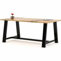 KFI Seating KFI Urban Loft Wood Table With Steel Frame, 72"Lx42"Wx30"H, Natural -Tables Shop KFI T4272 BMT3672 30 LFTNA