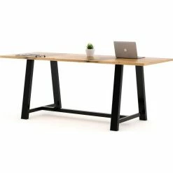 KFI Seating KFI Urban Loft Wood Table With Steel Frame, 96"Lx42"W, Natural -Tables Shop KFI T4296 BMT3672 36 LFTNA