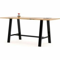KFI Seating KFI Urban Loft Wood Table With Steel Frame, 96"Lx42"Wx41"H, Natural -Tables Shop KFI T4296 BMT3672 41 LFTNA
