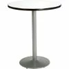 KFI Seating KFI 42" Round Bar Height Restaurant Table, White Table/Silver Base