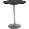 KFI Seating KFI 42" Round Bar Height Restaurant Table, Graphite Table/Silver Base