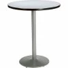 KFI Seating KFI 42" Round Bar Height Restaurant Table, Gray Table/Silver Base