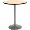 KFI Seating KFI 42" Round Bar Height Restaurant Table, Natural Table/Silver Base