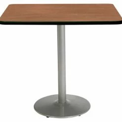 KFI Seating KFI 42" Square Counter Height Restaurant Table, Cherry Table/Silver Base
