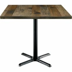KFI Seating KFI 42" Square Counter Table With Vintage Wood, Barnwood 11 KFI Seating KFI 42" Square Counter Table With Vintage Wood, Barnwood -Tables Shop KFI T42SQ B2025 31 LFT BN