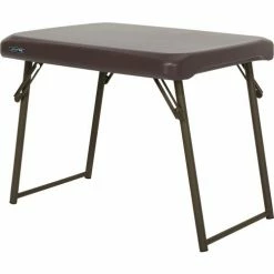 Lifetime® Compact Plastic Folding Table, 18" x 24", Brown -Tables Shop LII 280488