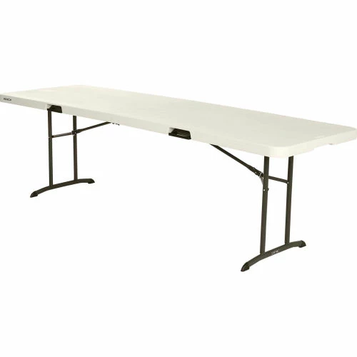 Lifetime® Portable Fold-in-Half Plastic Table, 30" x 96", Almond 11 Lifetime® Portable Fold-in-Half Plastic Table, 30" x 96", Almond - Image 11