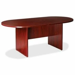 Lorell® 36" Oval Conference Table - Mahogany - Essentials Series