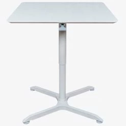 Luxor 32" Square Adjustable Height Restaurant Table, White -Tables Shop LLU LX PNADJ 32SQ