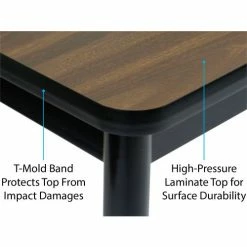 Correll Science Lab Table - Laminate Top - 24"W x 48"L x 36"H - Walnut -Tables Shop LT2448 01 07