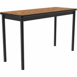 Correll Science Lab Table - Laminate Top - 24"W x 60"L x 36"H - Medium Oak -Tables Shop LT2460 06 04