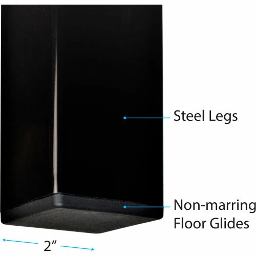 Correll Science Lab Table - Laminate Top - 30"W x 72"L x 36"H - Black Granite 8 Correll Science Lab Table - Laminate Top - 30"W x 72"L x 36"H - Black Granite - Image 8