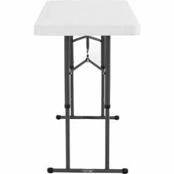 Lifetime® Adjustable Height Plastic Folding Table, 24" x 48", White 30 Lifetime® Adjustable Height Plastic Folding Table, 24" x 48", White -Tables Shop LT80160 04