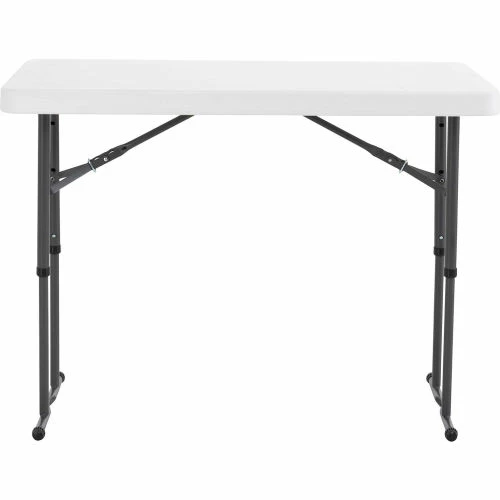 Lifetime® Adjustable Height Plastic Folding Table, 24" x 48", White 5 Lifetime® Adjustable Height Plastic Folding Table, 24" x 48", White - Image 5
