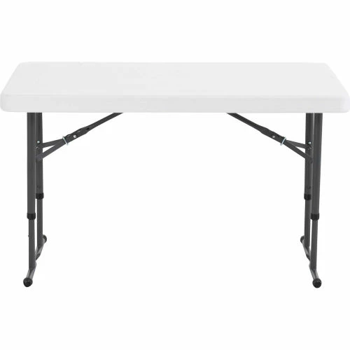 Lifetime® Adjustable Height Plastic Folding Table, 24" x 48", White 6 Lifetime® Adjustable Height Plastic Folding Table, 24" x 48", White - Image 6