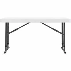 Lifetime® Adjustable Height Plastic Folding Table, 24" x 48", White 33 Lifetime® Adjustable Height Plastic Folding Table, 24" x 48", White -Tables Shop LT80160 07