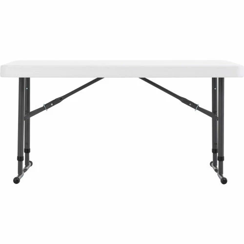 Lifetime® Adjustable Height Plastic Folding Table, 24" x 48", White 7 Lifetime® Adjustable Height Plastic Folding Table, 24" x 48", White - Image 7