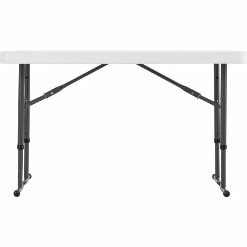 Lifetime® Adjustable Height Plastic Folding Table, 24" x 48", White 8 Lifetime® Adjustable Height Plastic Folding Table, 24" x 48", White - Image 8