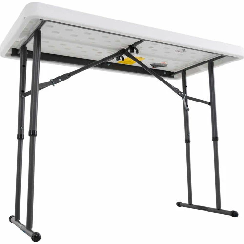Lifetime® Adjustable Height Plastic Folding Table, 24" x 48", White 9 Lifetime® Adjustable Height Plastic Folding Table, 24" x 48", White - Image 9