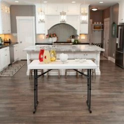 Lifetime® Adjustable Height Plastic Folding Table, 24" x 48", White 38 Lifetime® Adjustable Height Plastic Folding Table, 24" x 48", White -Tables Shop LT80160 12