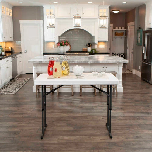 Lifetime® Adjustable Height Plastic Folding Table, 24" x 48", White 12 Lifetime® Adjustable Height Plastic Folding Table, 24" x 48", White - Image 12