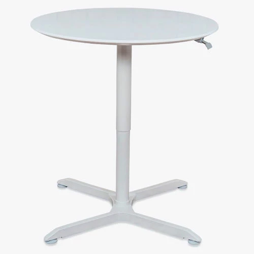 Luxor 32" Round Adjustable Height Restaurant Table, White 1 Luxor 32" Round Adjustable Height Restaurant Table, White